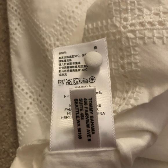 🌺❤️Host Pick❤️🌺!! NWT. Tommy Bahama White Villa View Cotton Eyelet Dress - Picture 10 of 10